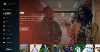 Hulu for Apple TV gets revamped navigation with new sidebar