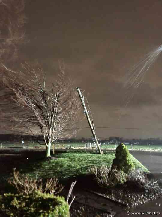 Possible tornado touchdown in Allen County