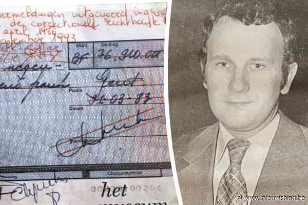 Hij tekende een paar cijfertjes bij op de cheque en kwam buiten met 77 miljoen frank in cash: zelden werd iemand zo beetgenomen op 1 april