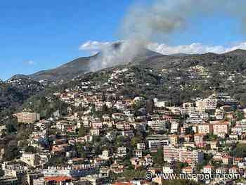 Les pompiers face à un feu "assez virulent" route d’Aspremont, à Nice, déjà deux hectares brûlés