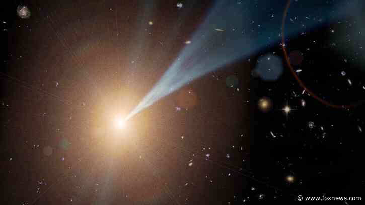 Black hole jet from newly-classified galaxy changes direction toward Earth, astronomers say