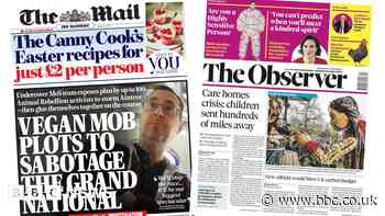 The Papers: 'Vegan mob' foiled and 'care homes crisis'
