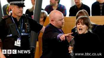 Protests repeatedly halt first minister's questions