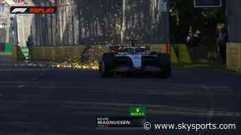 Magnussen's bouncing tyre brings out second red flag!