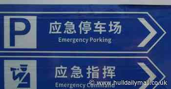 Rude sign translation gives English teacher a laugh