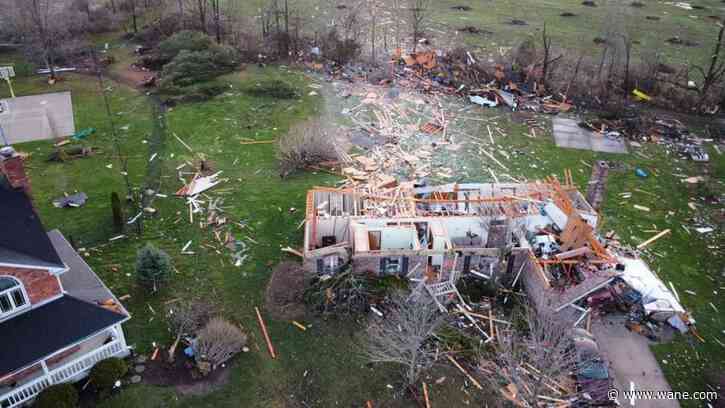 Drone photos capture storm devastation in Indiana