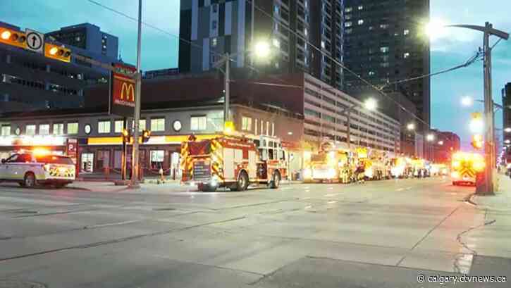 CTrain station closed during Saturday night fire downtown