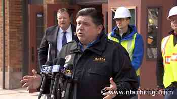 Pritzker Tours Tornado Damaged-Belvidere After Roof Collapse Kills 1, Injures 48