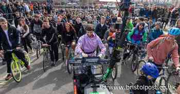 Hundreds gather in Bristol as Drum and Bass bike ride brings city to standstill - pictures