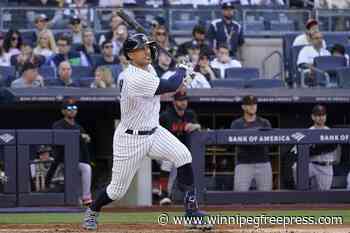 Stanton’s 485-foot homer leads Yankees over Giants 6-0