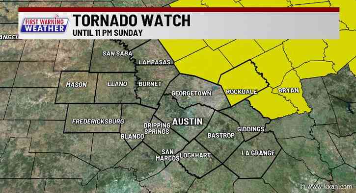 Tornado watch remains for Milam County as storm approaches