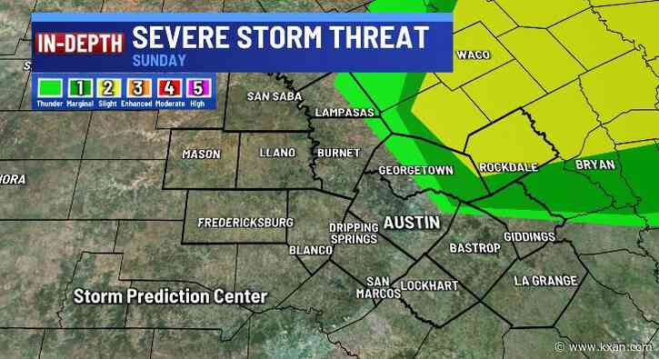LIVE BLOG: Severe storms in parts of Central Texas Sunday evening