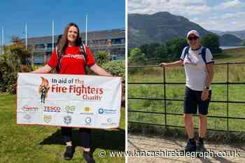 Great Harwood and Blackburn firefighters doing three peak challenge
