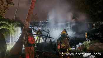 Fort Lauderdale Mobile Home Engulfed in Flames: Fire Rescue