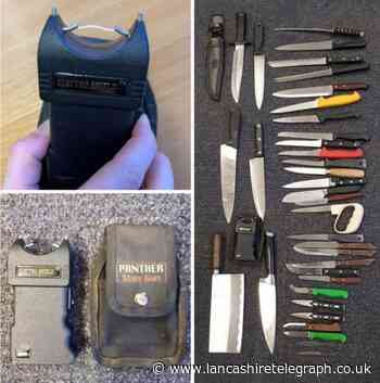 Stun gun and machete handed in to police in Burnley