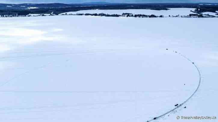 Maine ice disk on frozen lake measures 541 meters across