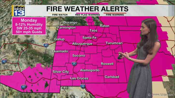 Wind storm arrives in New Mexico Monday