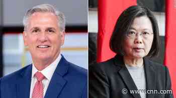 McCarthy to meet with Taiwan's president