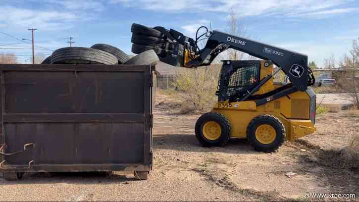 More than 220 illegally dumped semi-truck tires picked up in the South Valley