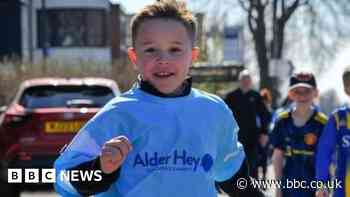 Boy, 7, completes 40-mile walk for Alder Hey Children's Hospital