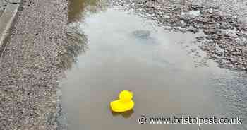 Pothole so bad on notorious Bristol road it broke front of man's car