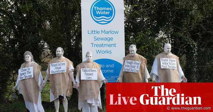 Thérèse Coffey says infrastructure such as super sewers ‘could add hundreds to people’s bills’ – UK politics live