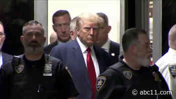 Trump surrenders to New York authorities ahead of arraignment; indictment to be unsealed | LIVE