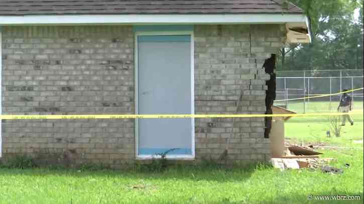 One person taken to hospital after car struck home on Antioch Boulevard