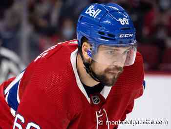 Canadiens' Alex Belzile remains in good spirits after fracturing leg