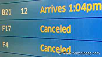 Flight Cancellations at O'Hare, Midway Stack Up As Severe Weather, Hail Pummels Chicago Area