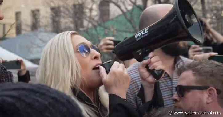 MTG Takes to Streets of NYC with Bullhorn to Send Message to Lib Mayor Eric Adams