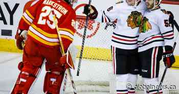 Chicago Blackhawks end losing skid by burning Calgary Flames 4-3