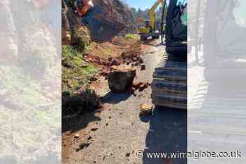 Road closures continue after fallen rocks in Heswall