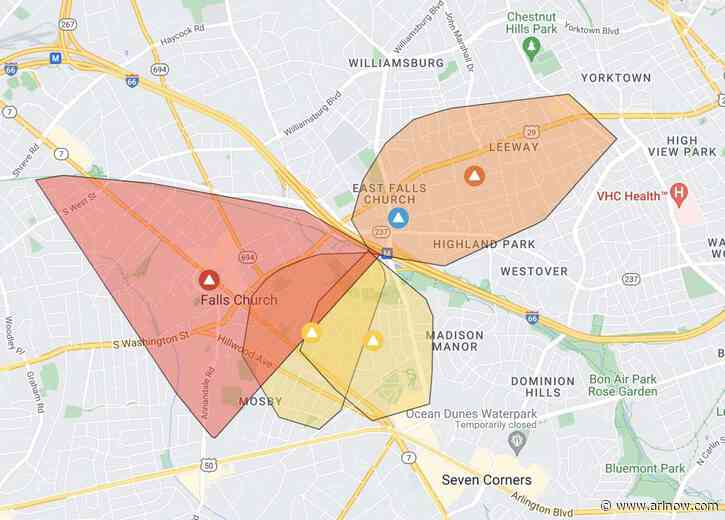 Large power outage reported in Falls Church and parts of Arlington