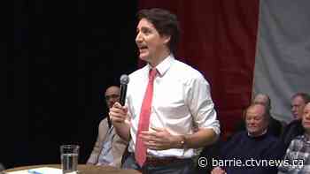 Prime Minister Trudeau makes announcement in Alliston