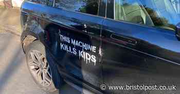 Bristol driver's horror as climate change activists paint 'sinister' message on Range Rover
