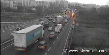 Un accrochage entre trois véhicules sur l’A8 fait deux blessés et génère douze kilomètres de bouchons