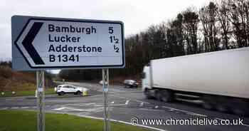 Motorists to face 'heavy delays' after two vehicle crash leads to A1 closure in Northumberland