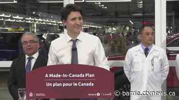 Trudeau highlights climate change, economic concerns during visit to Alliston Honda plant