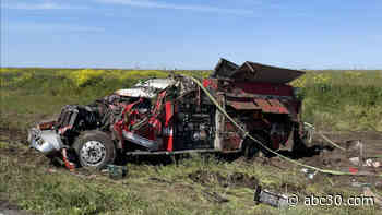 Tulare County firefighter hospitalized after crash in fire truck, officials say