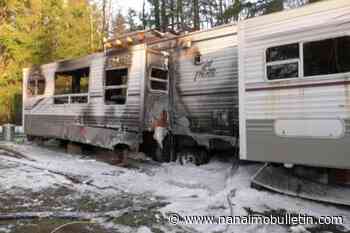 Family looking for new home after fire rips through trailer north of Courtenay