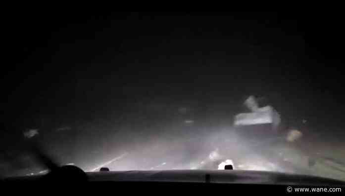 WATCH: Allen County police officer encounters Friday's EF-2 tornado