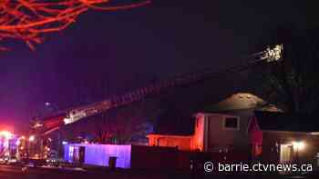 Fire crews battle blaze in New Tecumseth