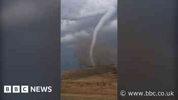 Video captures tornado ripping through Iowa corn field