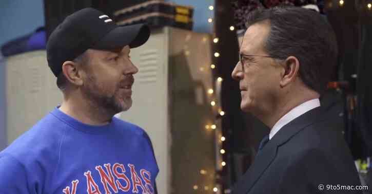Video: Watch the Ted Lasso cast give Stephen Colbert a pep talk and custom ‘Believe’ sign
