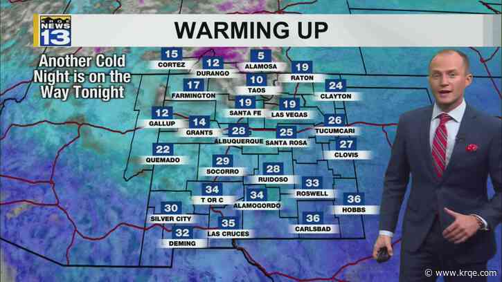 Freezing temperatures return overnight, but warmer weather is on the way
