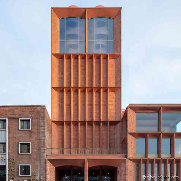 Niall McLaughlin Architects creates red-brick beacon for International Rugby Experience in Ireland