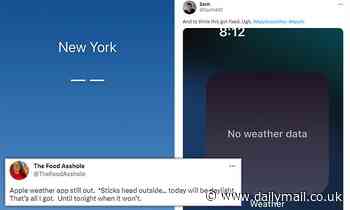 Apple weather app is down AGAIN: iPhone users say they've been hit by second outage in 48 hours