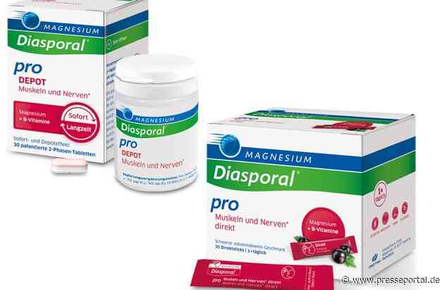 Hochdosierte Kombination mit Magnesium und B-Vitaminen / Magnesium Diasporal® Pro Muskeln und Nerven ab April auch im praktischen Direktstick erhältlich