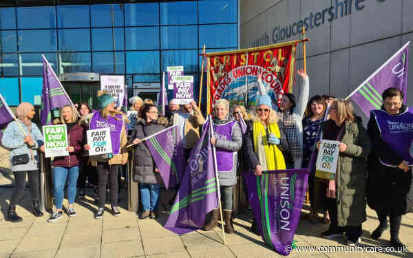Social workers and OTs take strike action over pay inequalities